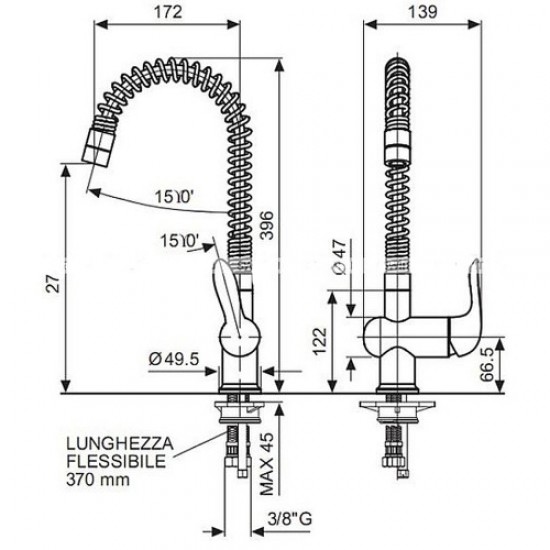 Смеситель для кухни Emmevi Neco 91510 CR91510