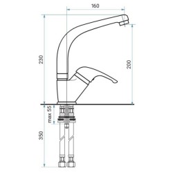 Смеситель для кухни Emmevi Giglio 8086 CR8086