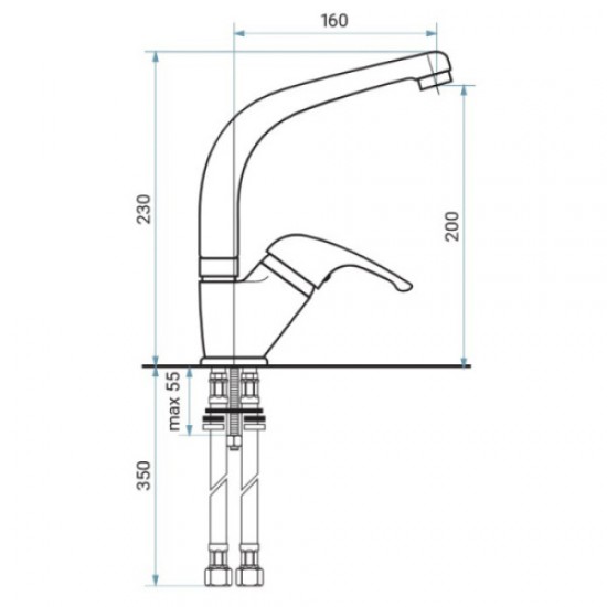 Смеситель для кухни Emmevi Giglio 8086 CR8086