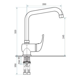 Смеситель для кухни Emmevi Giglio 8075 CR8075