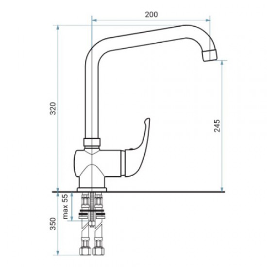 Смеситель для кухни Emmevi Giglio 8075 CR8075