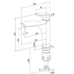 Смеситель для кухни Am.Pm Orange излив 195 мм хром F5400000