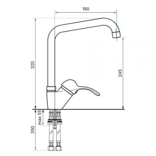 Смеситель для кухни Emmevi Melody 11085 CR11085