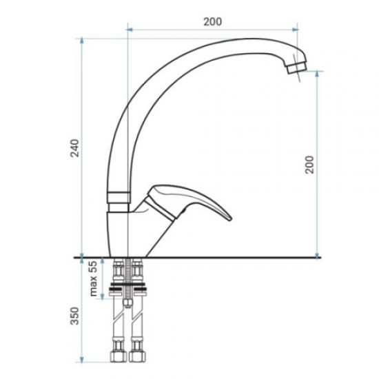 Смеситель для кухни Emmevi Anubis 7087