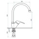 Смеситель для кухни Emmevi Ambra 9084 CR9084 Staron