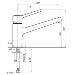 Смеситель для кухни Emmevi Kali 75007 75007CR