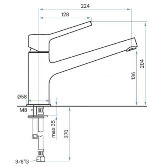 Смеситель для кухни Emmevi Kali 75007 75007CR Staron