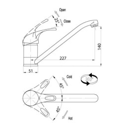 Смеситель для кухни BelBagno Corso хром COR-LAM-CRM