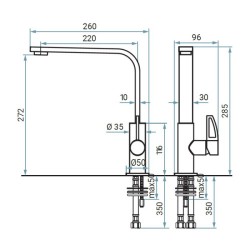 Смеситель для кухни Emmevi Ade CR78007LA