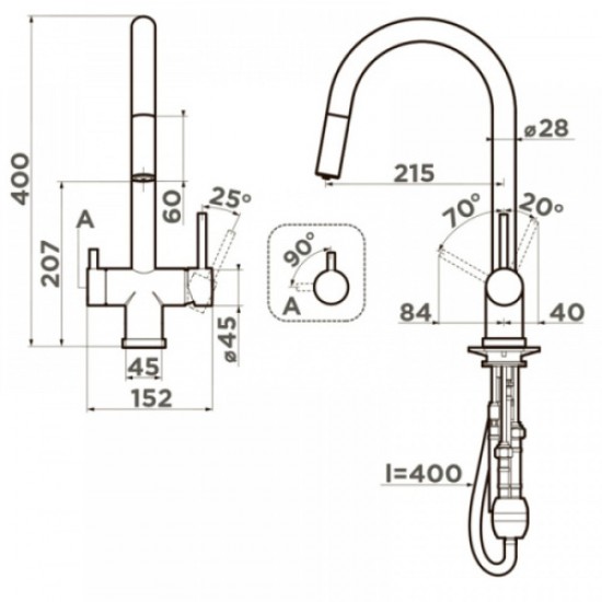 Смеситель для питьевой воды Omoikiri Akita-S AZ azur blue 4994436