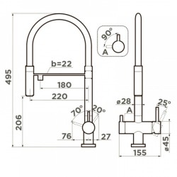 Смеситель для питьевой воды Omoikiri Kanto TO toscana 4994428