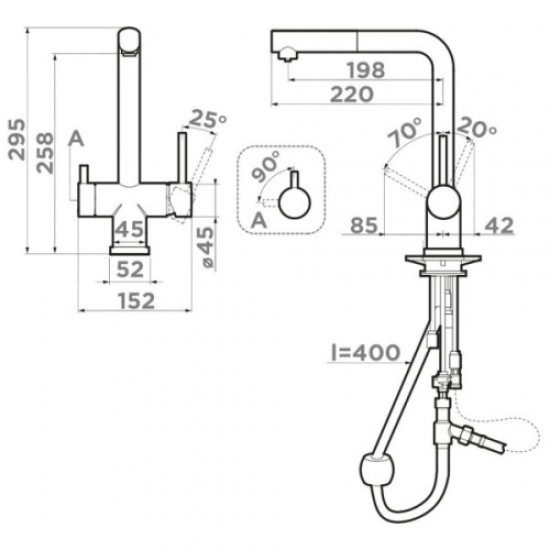 Смеситель для питьевой воды Omoikiri Takamatsu-S PW белый 4994357