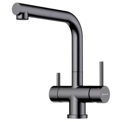 Смеситель для питьевой воды Omoikiri Takamatsu-S Gm вороненая сталь 4994564