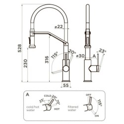Смеситель для питьевой воды Omoikiri Makkari 2 Plus-SB C-BL хром/черный 4994493