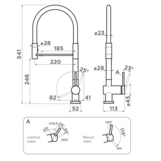 Смеситель для питьевой воды Omoikiri Kanto 2 Plus-SB lg светлое золото 4994461