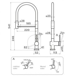 Смеситель для питьевой воды Omoikiri Kanto 2 Plus-SB gm вороненая сталь 4994460