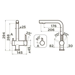 Смеситель для питьевой воды Omoikiri Nagano-P DC темный шоколад 4974048