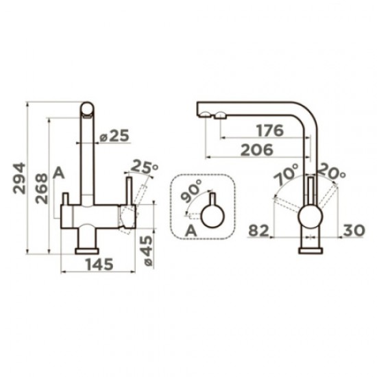 Смеситель для питьевой воды Omoikiri Nagano-P PL платина 4974064
