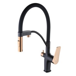 Смеситель для питьевой воды Lemark Bronx черный/золото LM3761BLR
