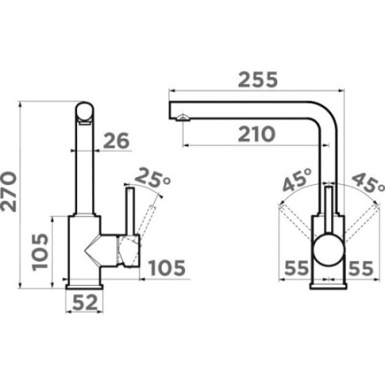 Смеситель для кухни Omoikiri Nakagawa-P CH шампань 4974314