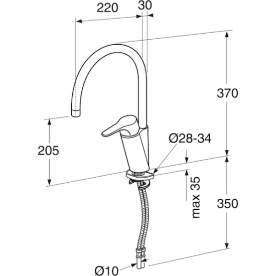 Смеситель для кухни Gustavsberg Nautic GB41204056