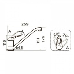 Смеситель для кухни Omoikiri Kado C хром 4994122