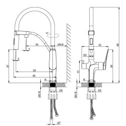 Смеситель для питьевой воды Lemark Comfort с гибким изливом хром/белый LM3074C-White