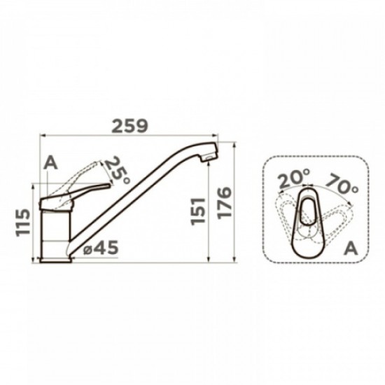 Смеситель для кухни Omoikiri Kado EV эверест 4994165
