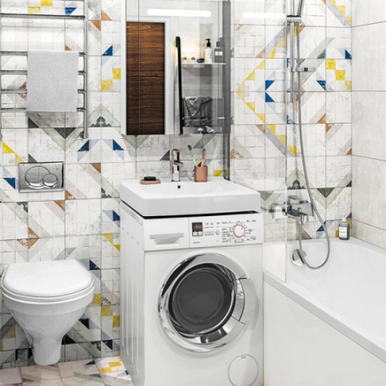 Раковина над стиральной машиной Santek Пилот 60 см с кронштейнами и сифоном 1.WH30.1.970 Staron