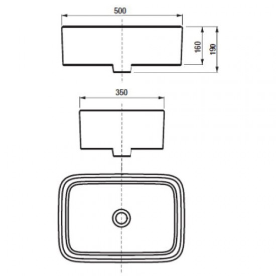 Раковина Акватон Mila 50 см прямоугольная 732700B000 Staron