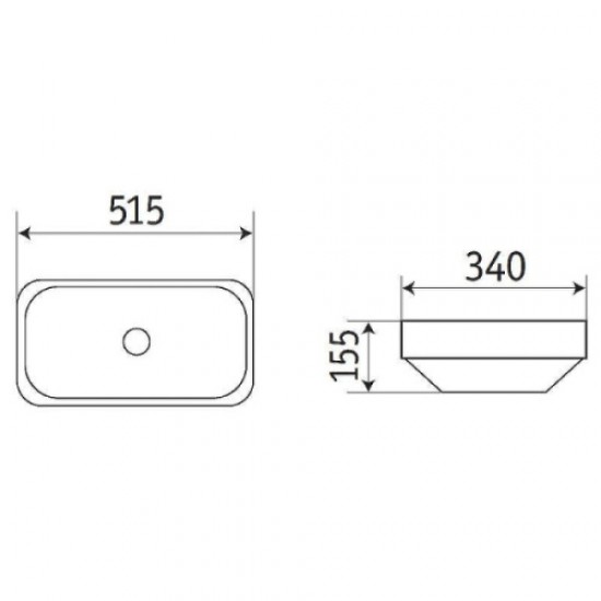 Раковина Ceramalux N 50 см белая E408D