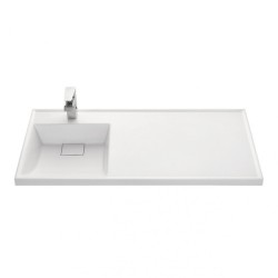 Раковина над стиральной машиной Акватон Лондри 105 см из литого мрамора левая 1A72833KLH01L