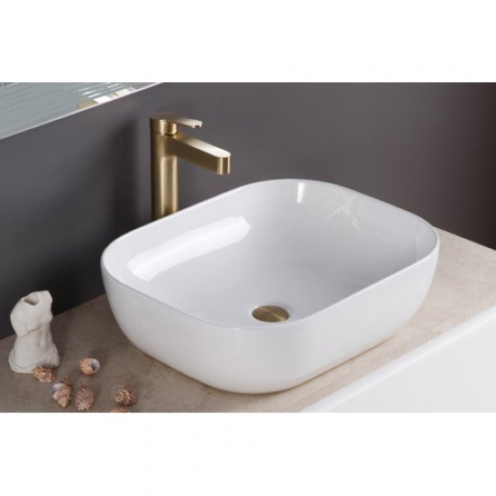 Раковина BelBagno 50 см накладная белая глянцевая BB1302