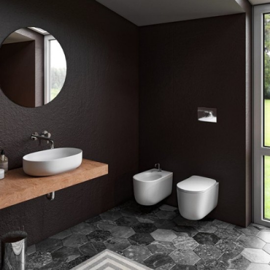 Раковина Kerasan Nolita 60 см накладная, белый глянцевый 534301 Staron