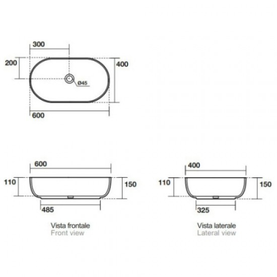 Раковина Kerasan Nolita 60 см белый матовый 534330 Staron