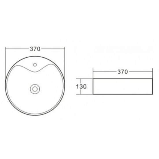 Раковина BelBagno 37 см накладная BB1400