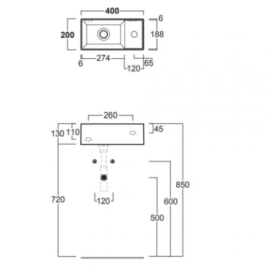 Раковина Simas Agile 40 см подвесная, белая AG20 bi*1 Staron