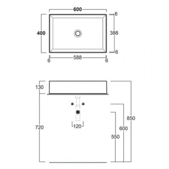 Раковина Simas Agile 60 см без отверстий под смеситель, черный матовый AG60 nero matt Staron