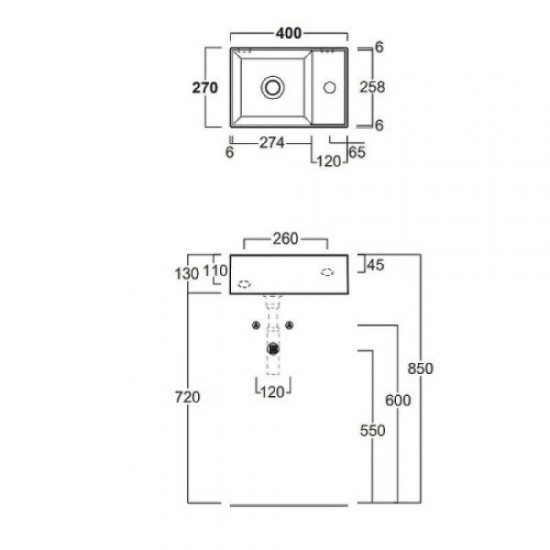 Раковина Simas Agile 40 см белая AG40 bi*1 Staron