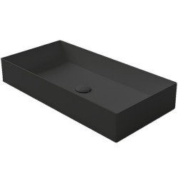 Раковина Simas Agile 80 см чёрный матовый AG80 Nero Matt