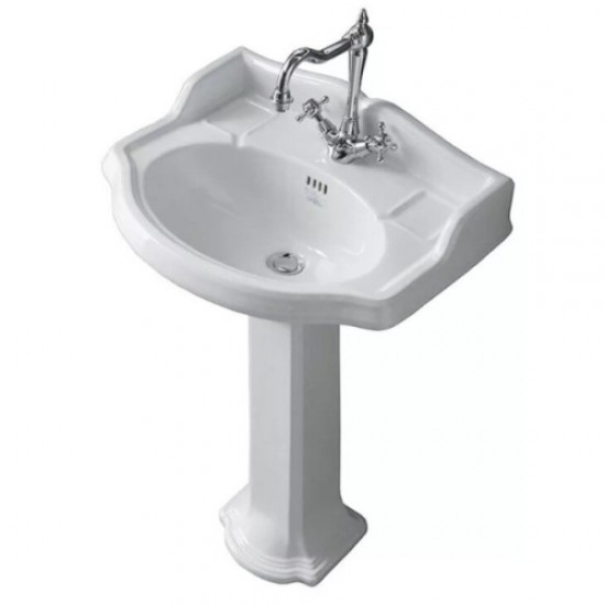 Раковина Simas Arcade 59 см белая, с 1 отверстием под смеситель AR 814 BI Staron