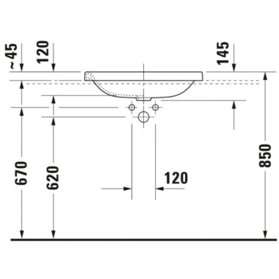Раковина Duravit DuraStyle 60 см белая 0372600000 Staron