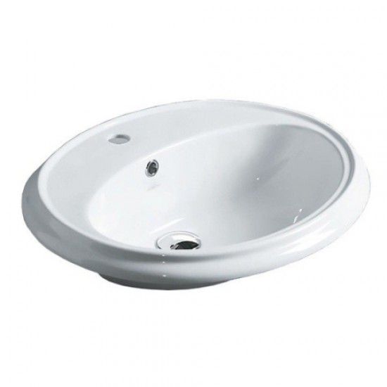Раковина Simas Arcade 61 см белая, с 1 отверстием под смеситель AR 859 BI Staron