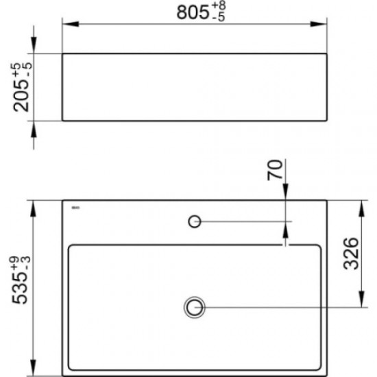 Раковина Keuco Edition 90 80 см белая 39062318001 Staron