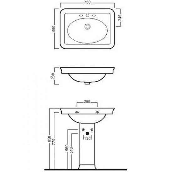 Раковина Hatria Dolcevita Y0EJ01 75х55 см Staron