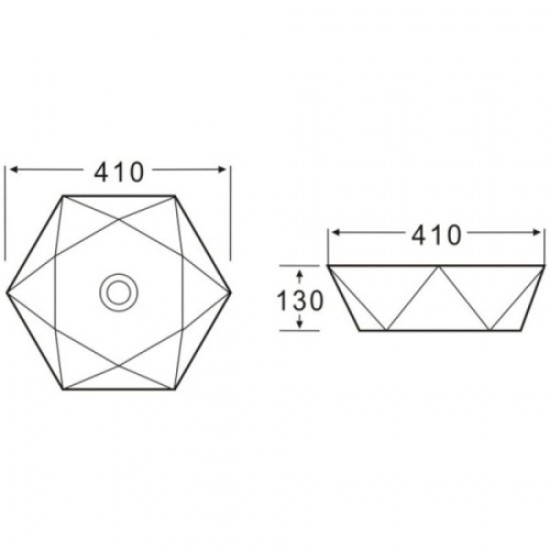 Раковина BelBagno 41 см накладная BB1344A