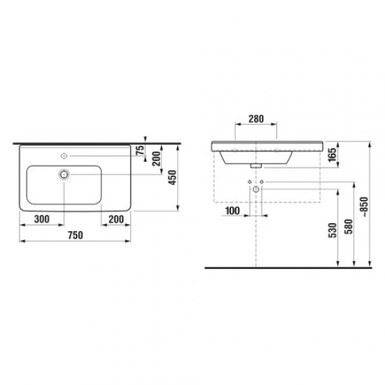 Раковина Jika Cubito 812421, 812422 Staron