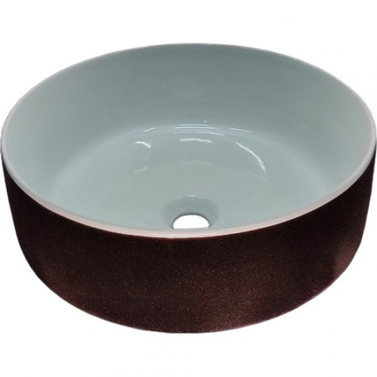 Раковина Artceram Cognac 42 см testa di moro COL001 01 65 bianco/testa di moro