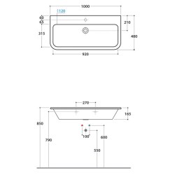 Раковина Globo Stone SSN15