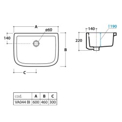 Раковина Globo Iris VA044 VA044.BI